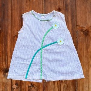 Vintage Kids Striped Flower Dress